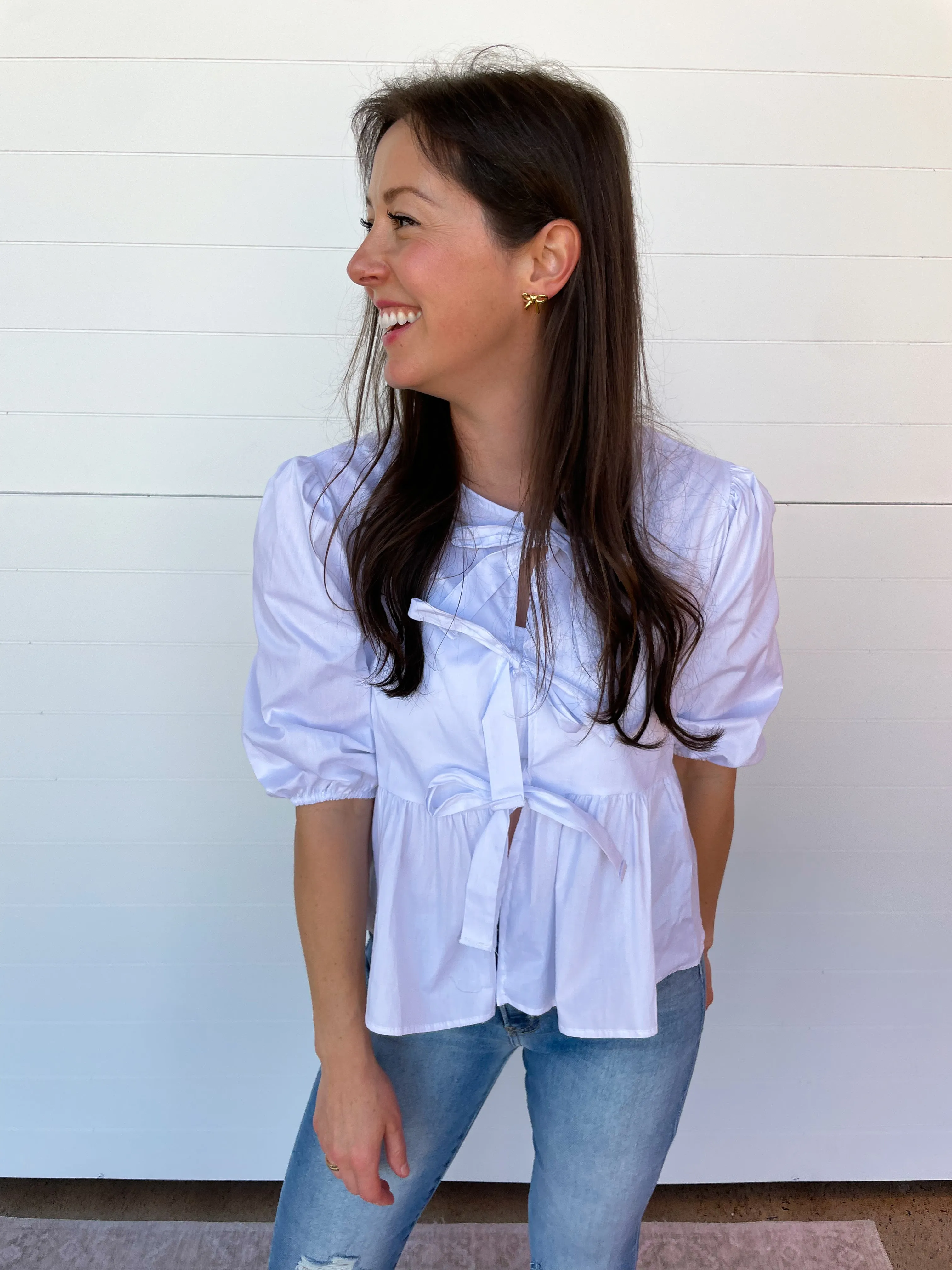 The Larisa Bow Front Blouse