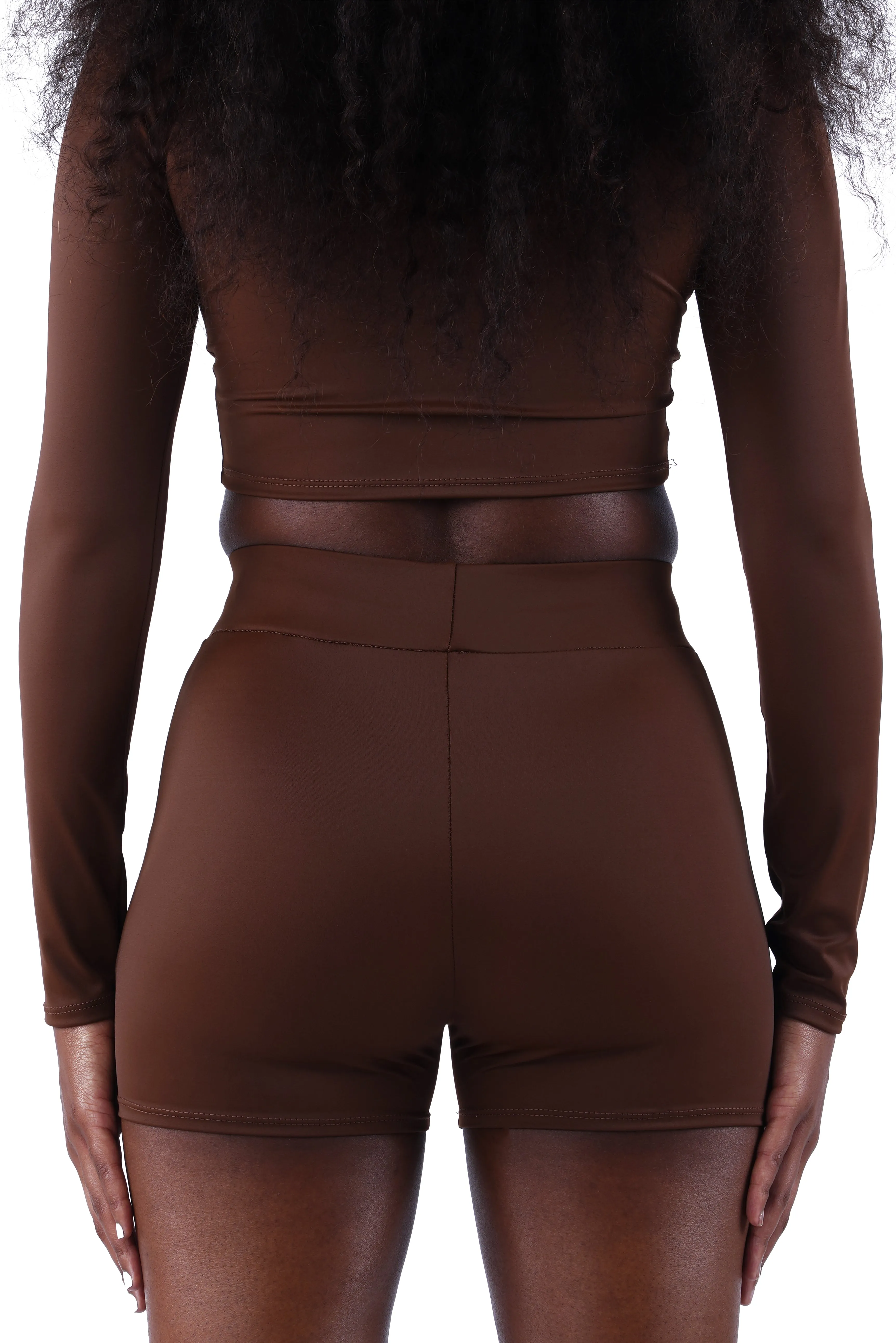 The Long Sleeve Mock Crop - Nude 03