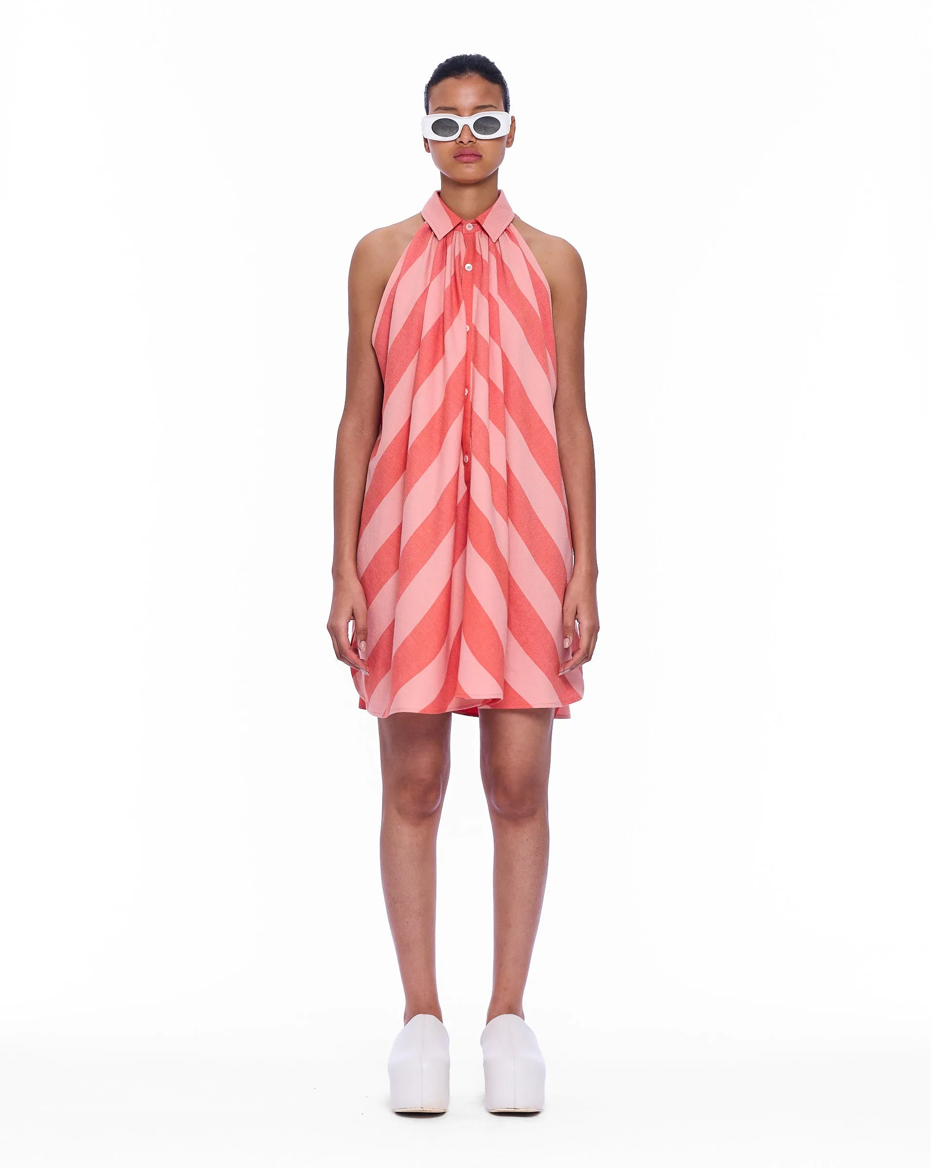 The Mini Halter Dress : Stripe 10