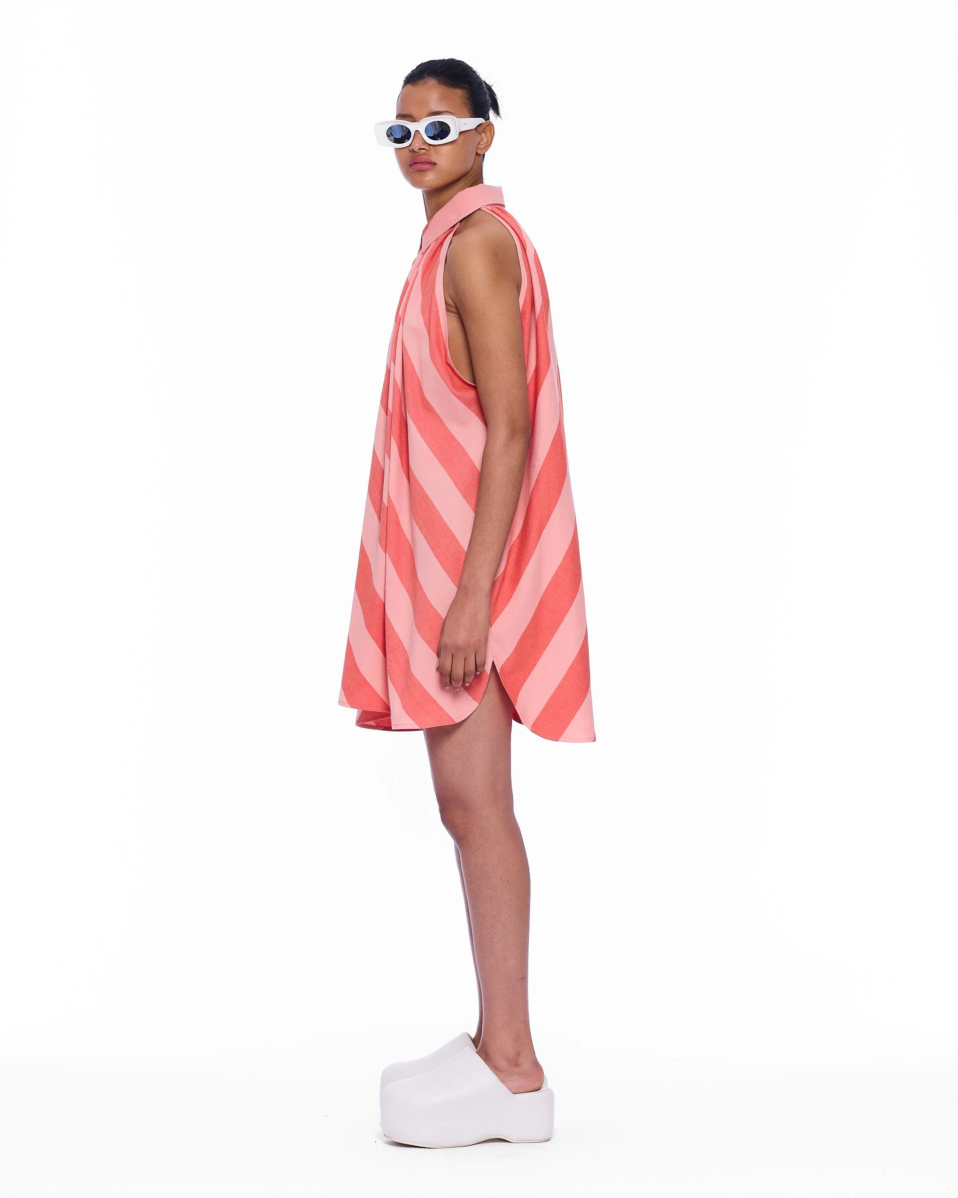 The Mini Halter Dress : Stripe 10