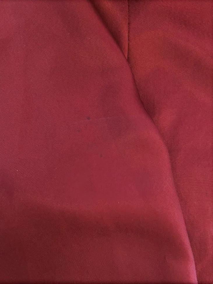 Tibi Mendini Twill Top Red Size Medium Long Sleeve V-Neck Blouse