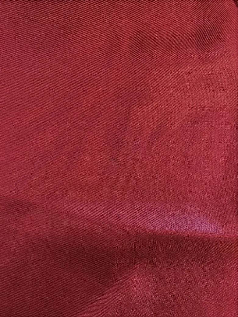 Tibi Mendini Twill Top Red Size Medium Long Sleeve V-Neck Blouse