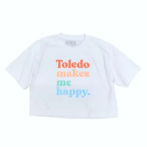 Toledo Makes Me Happy Cropped Shirt (Discontinued)