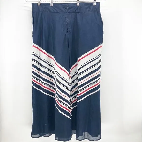 Tommy Hilfiger A-line sweep maxi skirt preppy nautical patriotic size 16