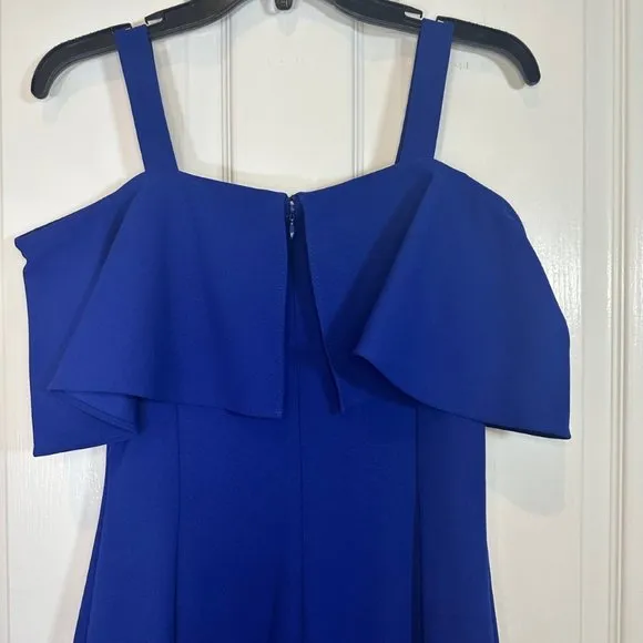 Vince Camuto Cobalt Blue Off-Shoulder Crepe Dress 6 - Like New