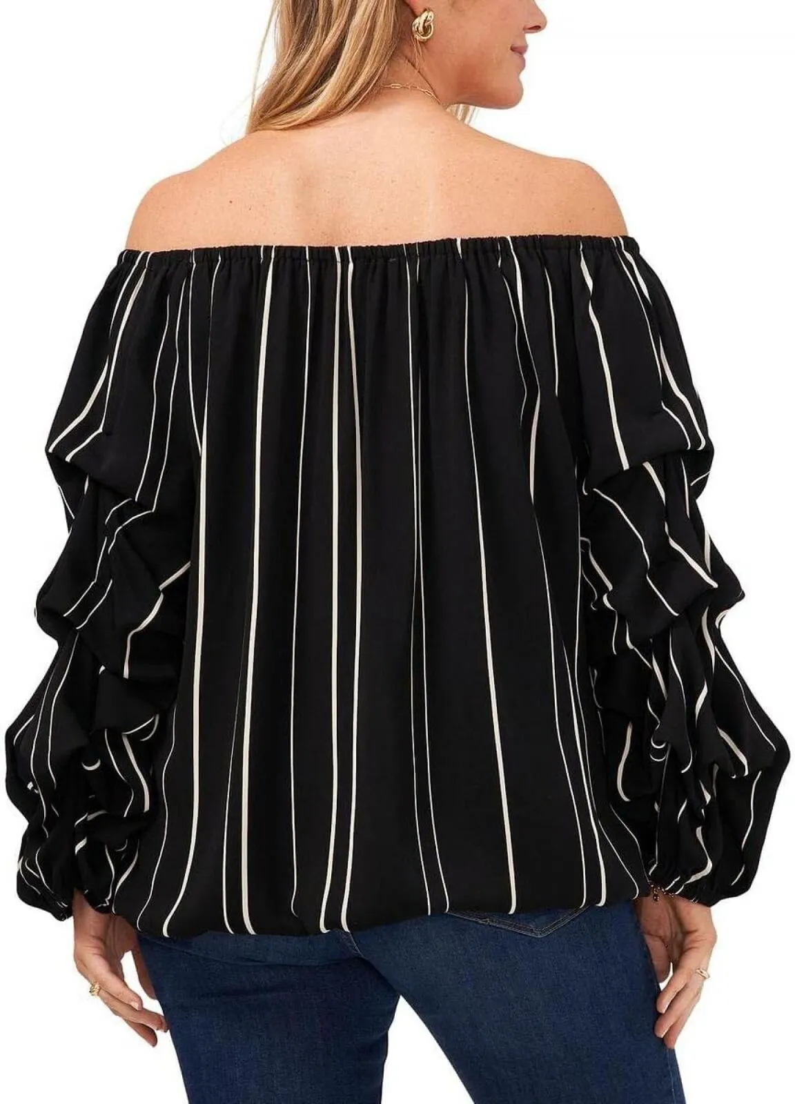 Vince Camuto Womens Plus Gathered Sleeve Tie Front Pullover Top 9222161