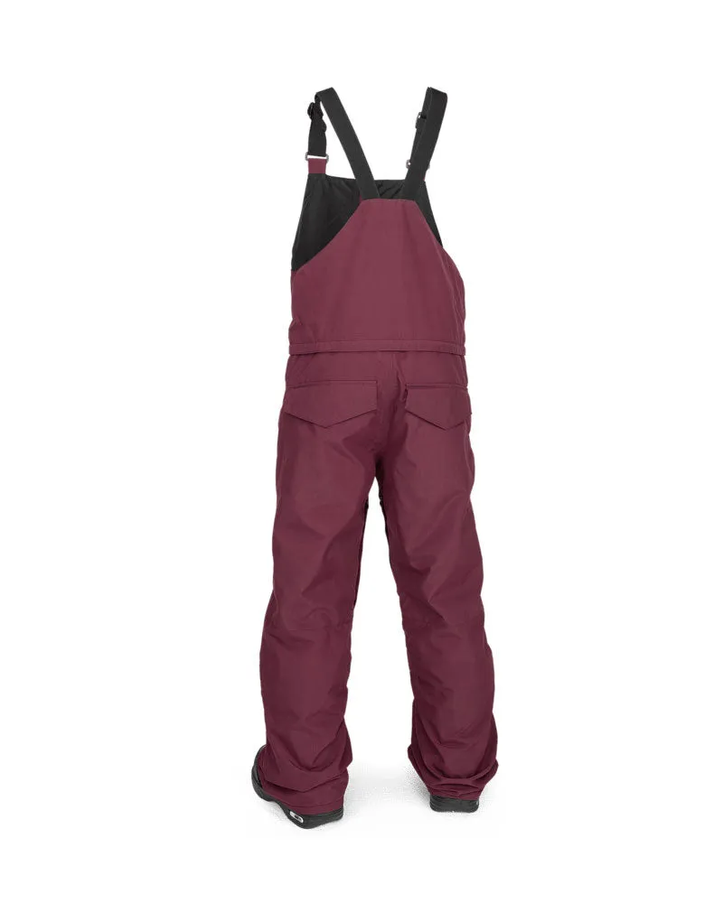 Volcom Kids' Barkley Ins Bib Overall Burgundy Smp 2025