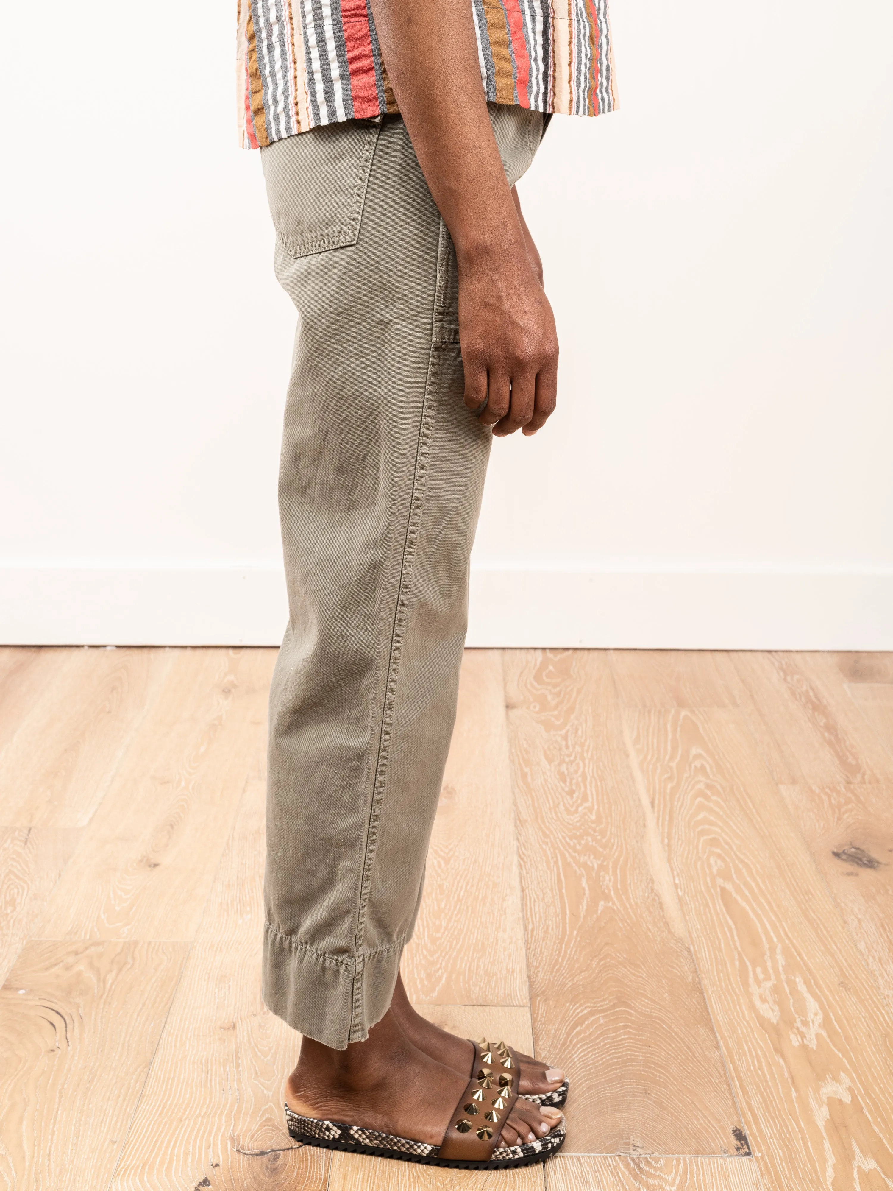wide leg pant - grey/green