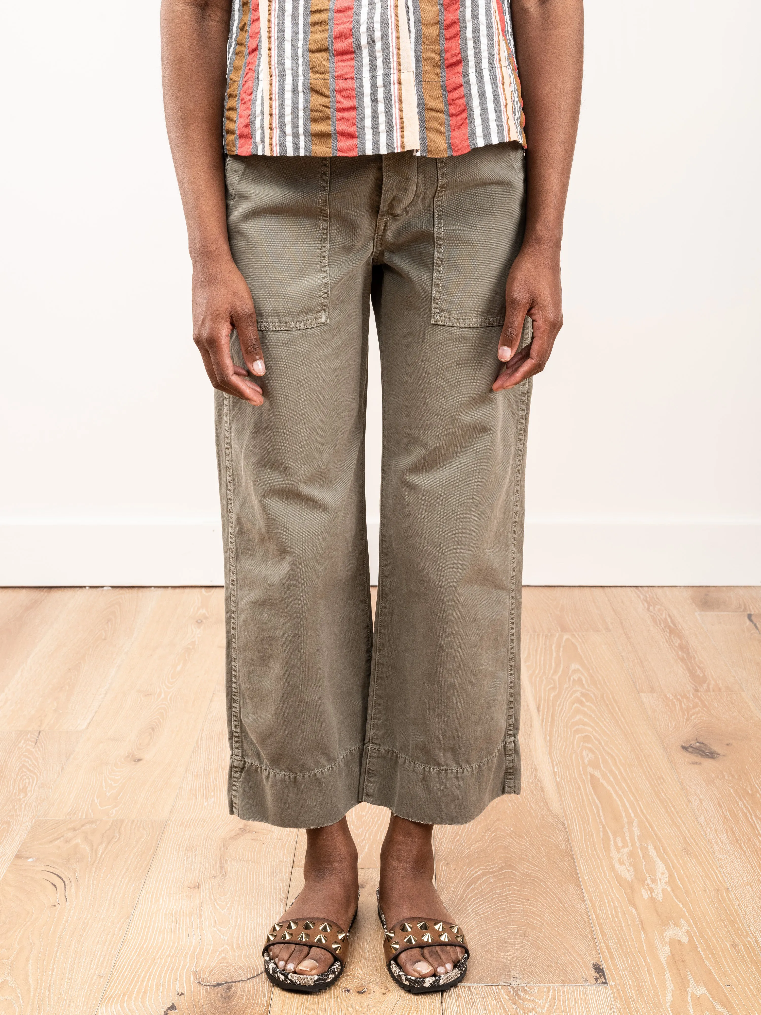 wide leg pant - grey/green