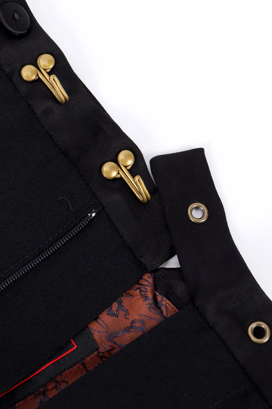 Wide Leg Wool Suspender Pant
