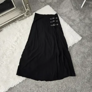 Widow Buckle Twilight Doom Maxi Skirt. Black. Size XL. New.