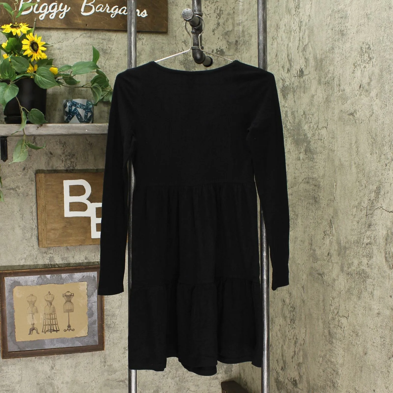 Wild Fable Long Sleeve Round Neck Tiered Babydoll Mini Dress
