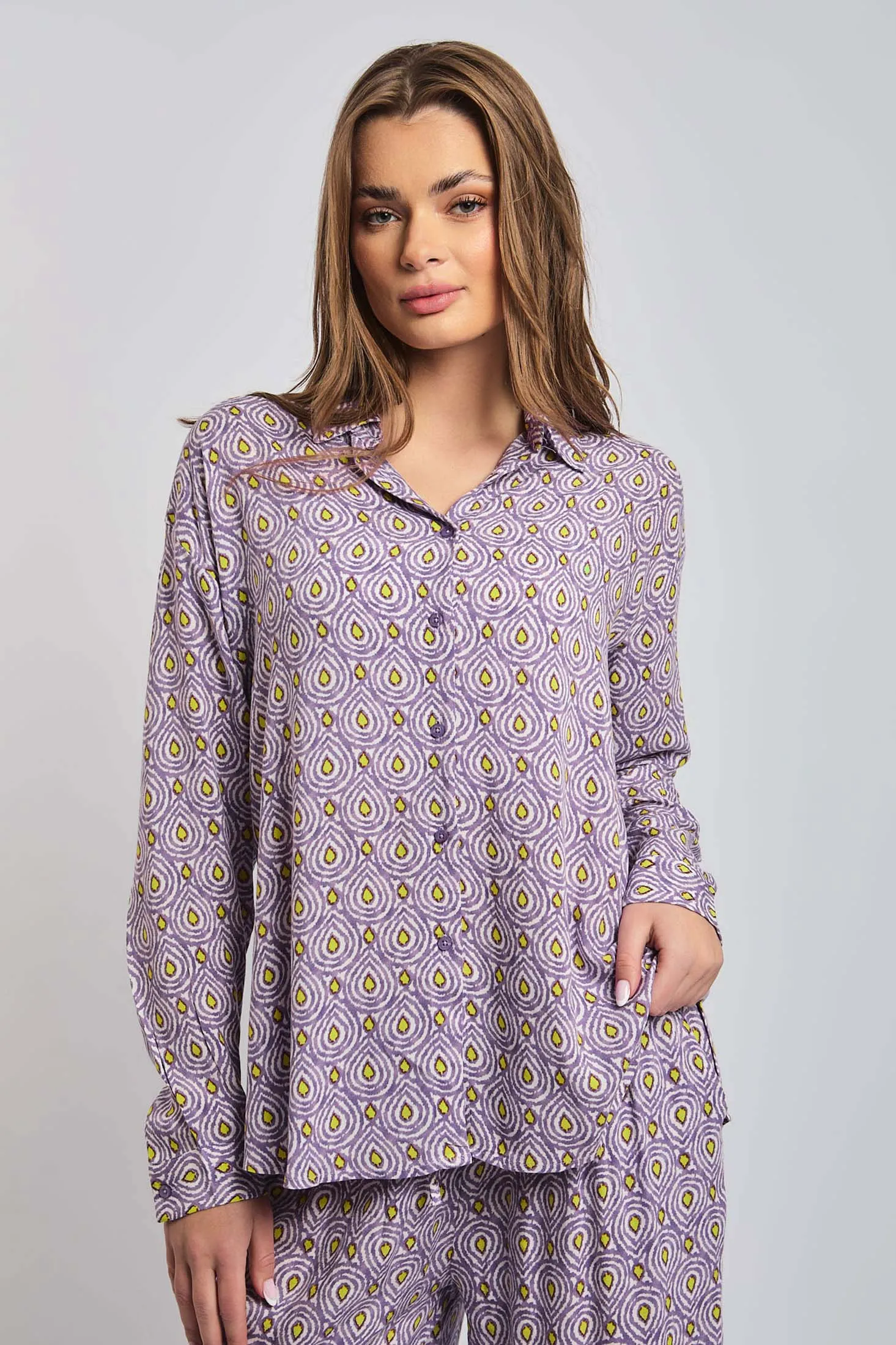 Women Blouse Cotton Long Sleeve Multicolor