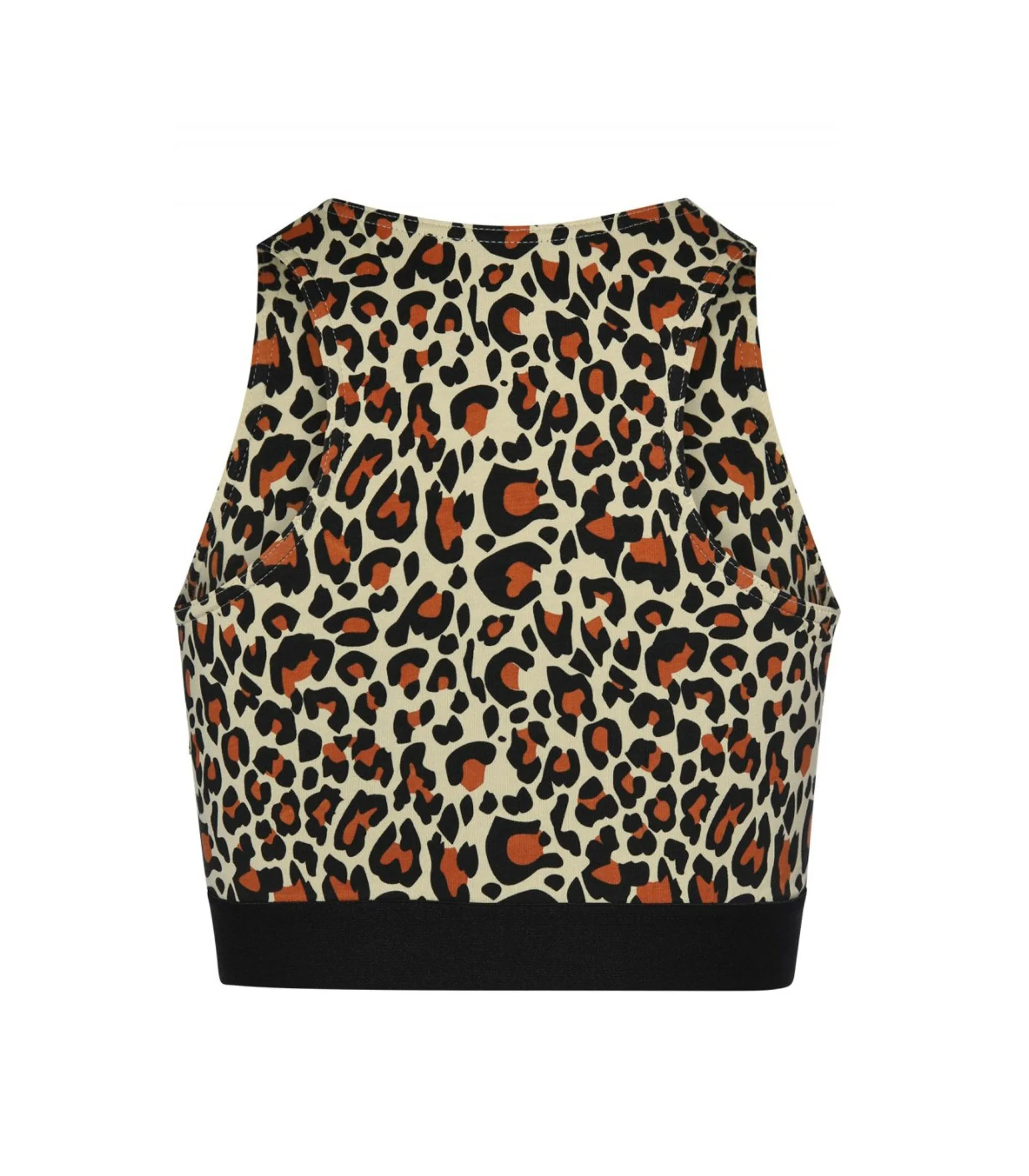 Women Josette Taped Aop Crop Top - Allover Leo Print
