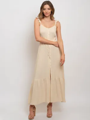 WOMEN'S BUTTON UP MAXI DRESS