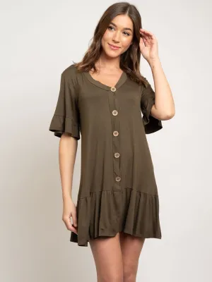 WOMEN'S BUTTON UP TUNIC DRESS
