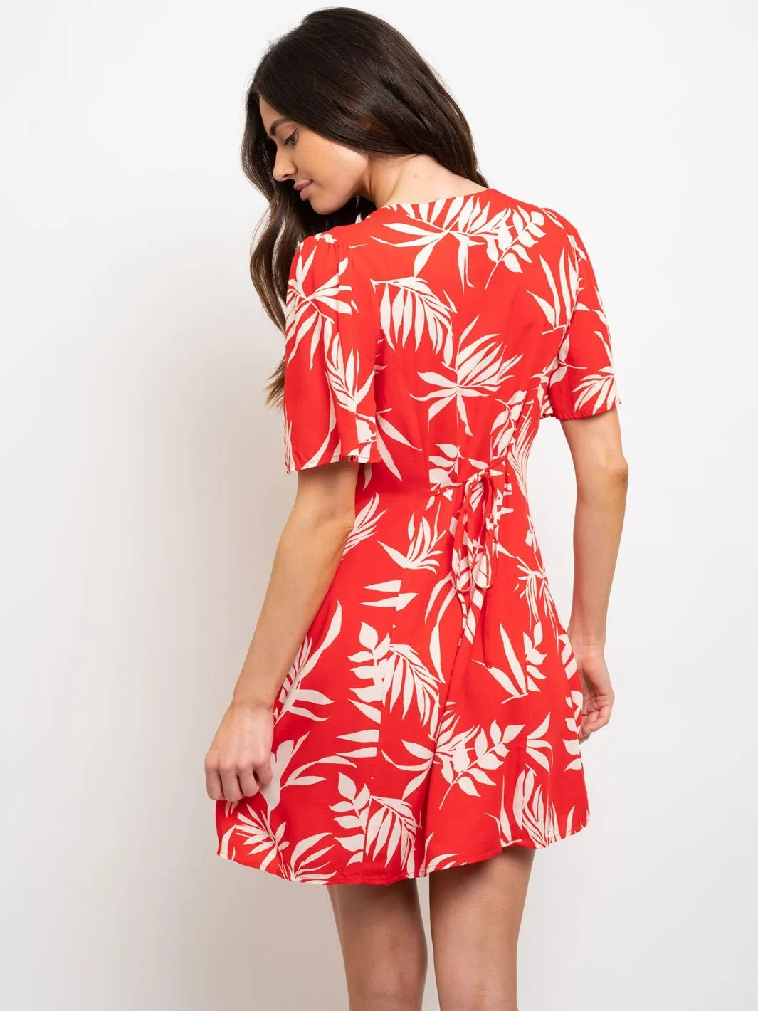 WOMEN'S HAWAIIAN PRINTED BUTTON DOWN DRESS