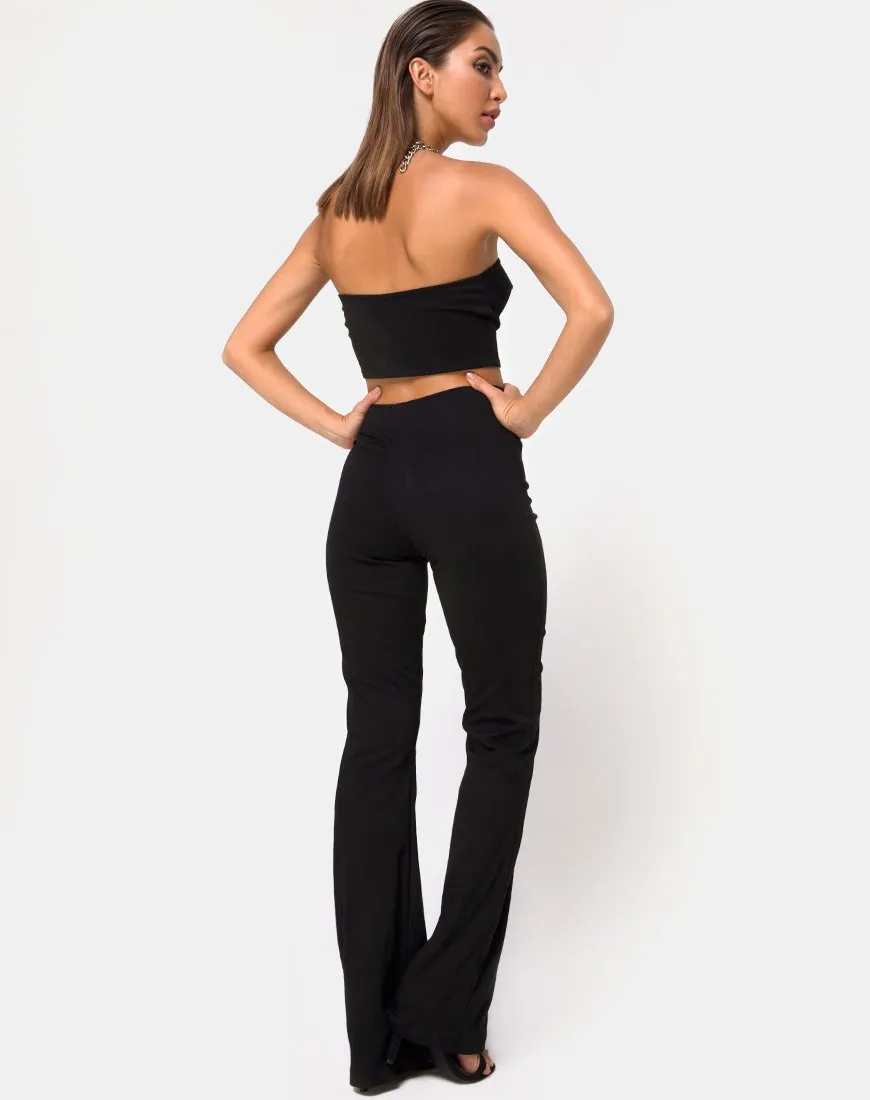 Zipshi Crop Top in Black